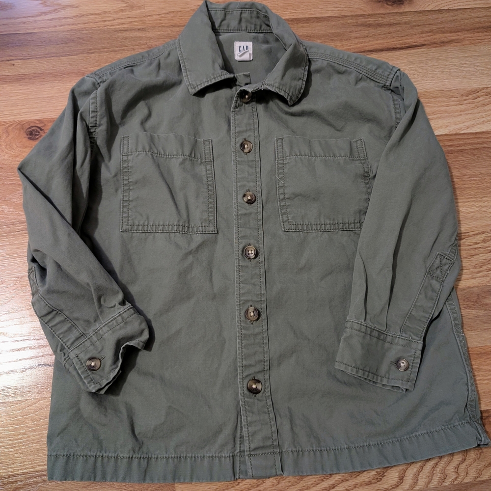 GAP Boy's Olive Shirt Jacket
